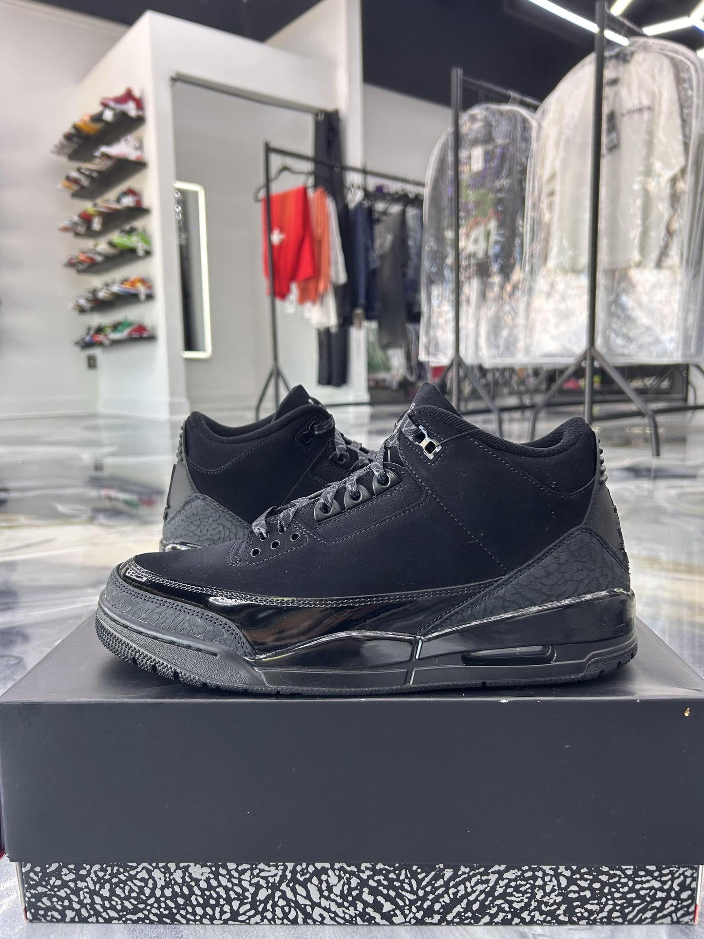 Jordan 3 "Black Cat" Used Size 10.5