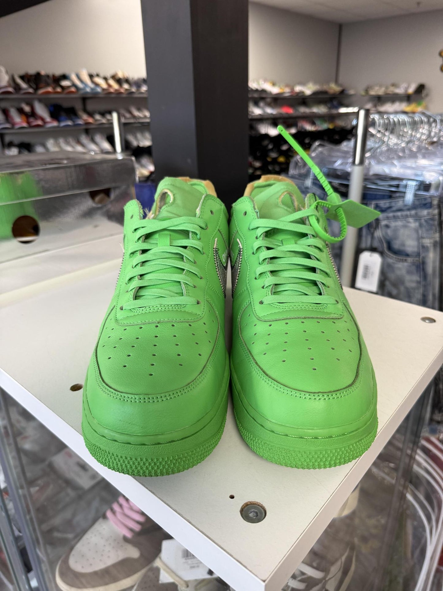 Nike Off White Air Force 1 "Green" Used Size 13
