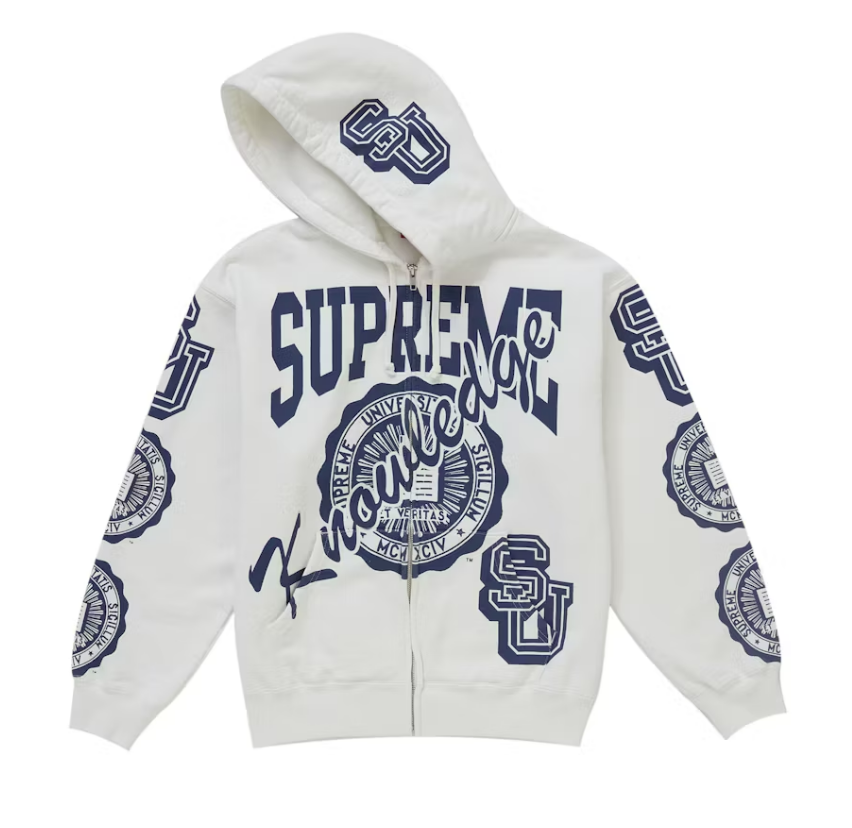 Supreme Knowledge Reigns Zip Up "White/Navy"