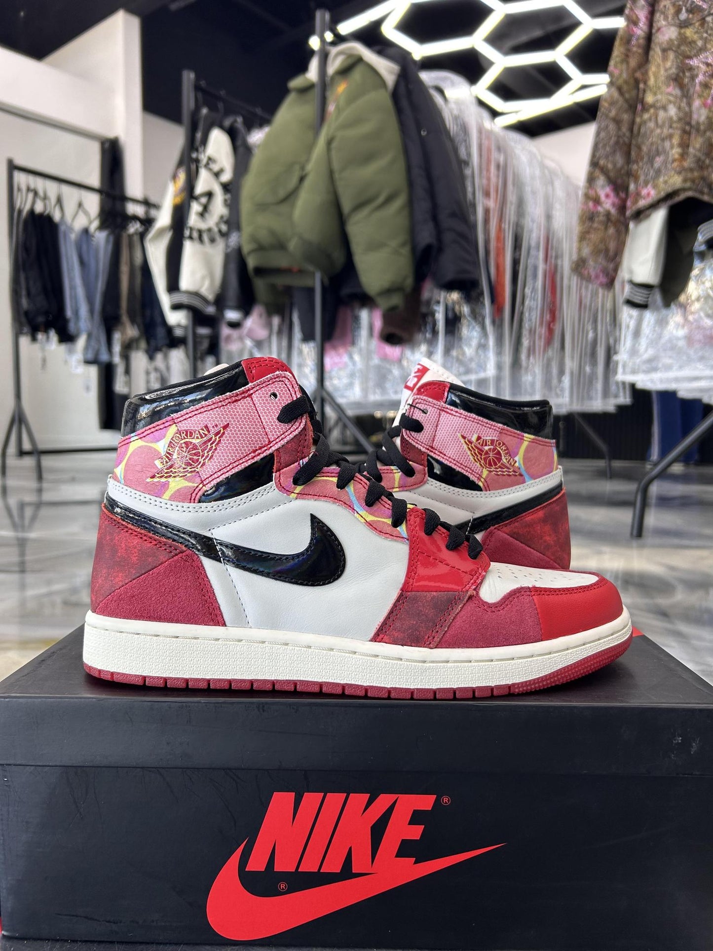 Jordan 1 "Into The Spiderverse" Used Size 9