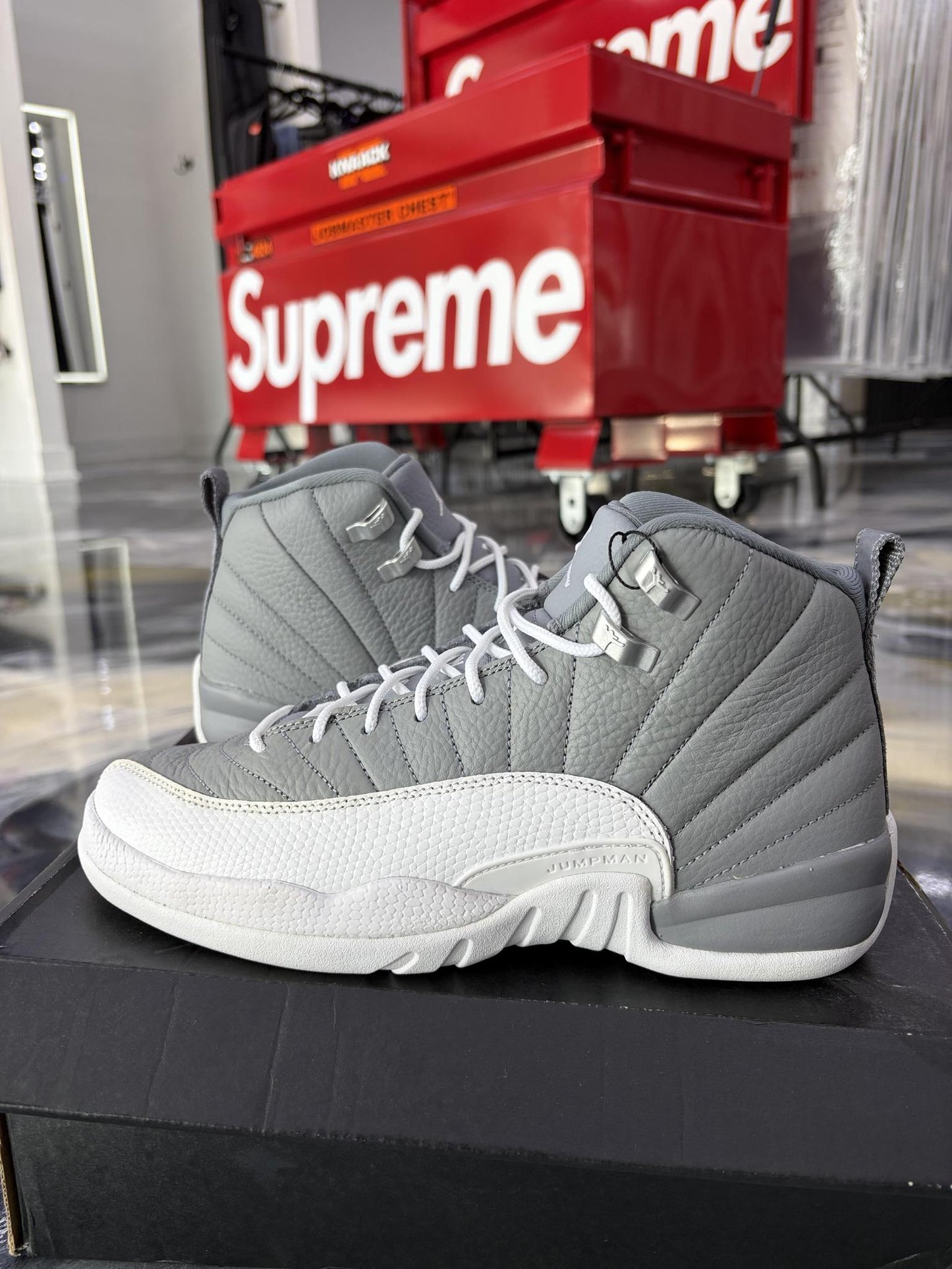 Jordan 12 "Stealth" Used Size 7Y/8.5W