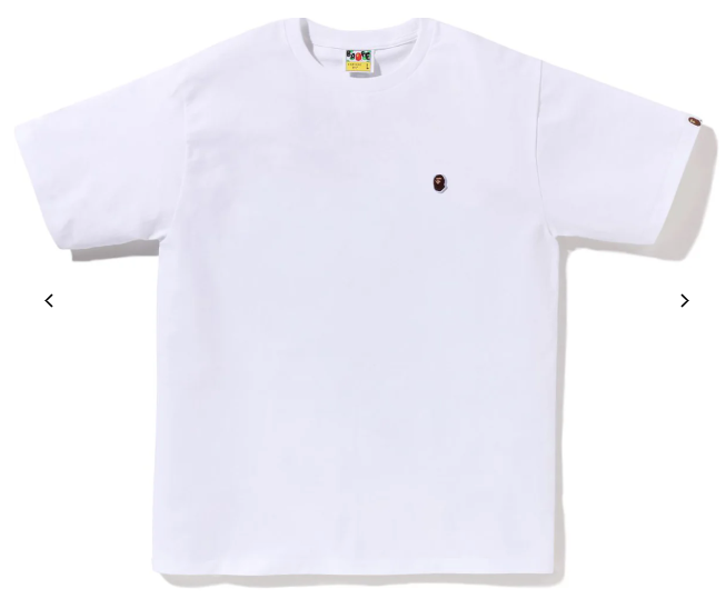 Bape Tee Mini Logo "White/Brown"