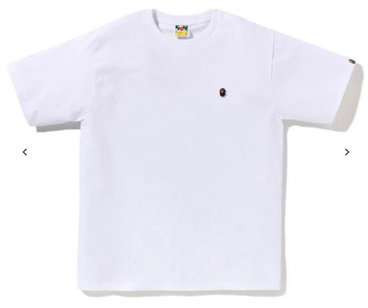 Bape Tee Mini Logo "White/Brown"