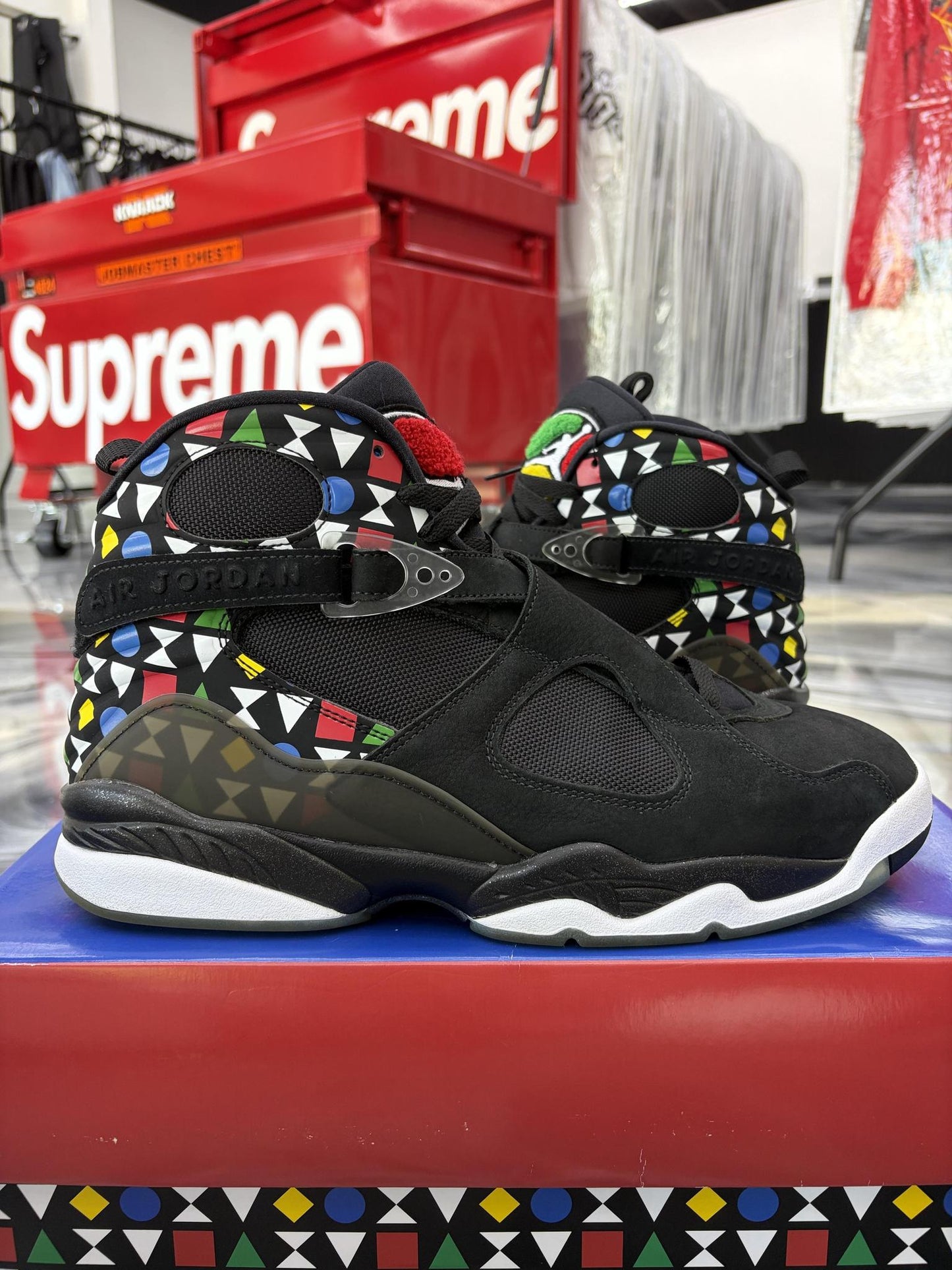 Jordan 8 "Quai 54" Used Size 12