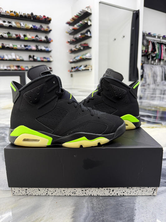 Jordan 6 Electric Green Used Size 9
