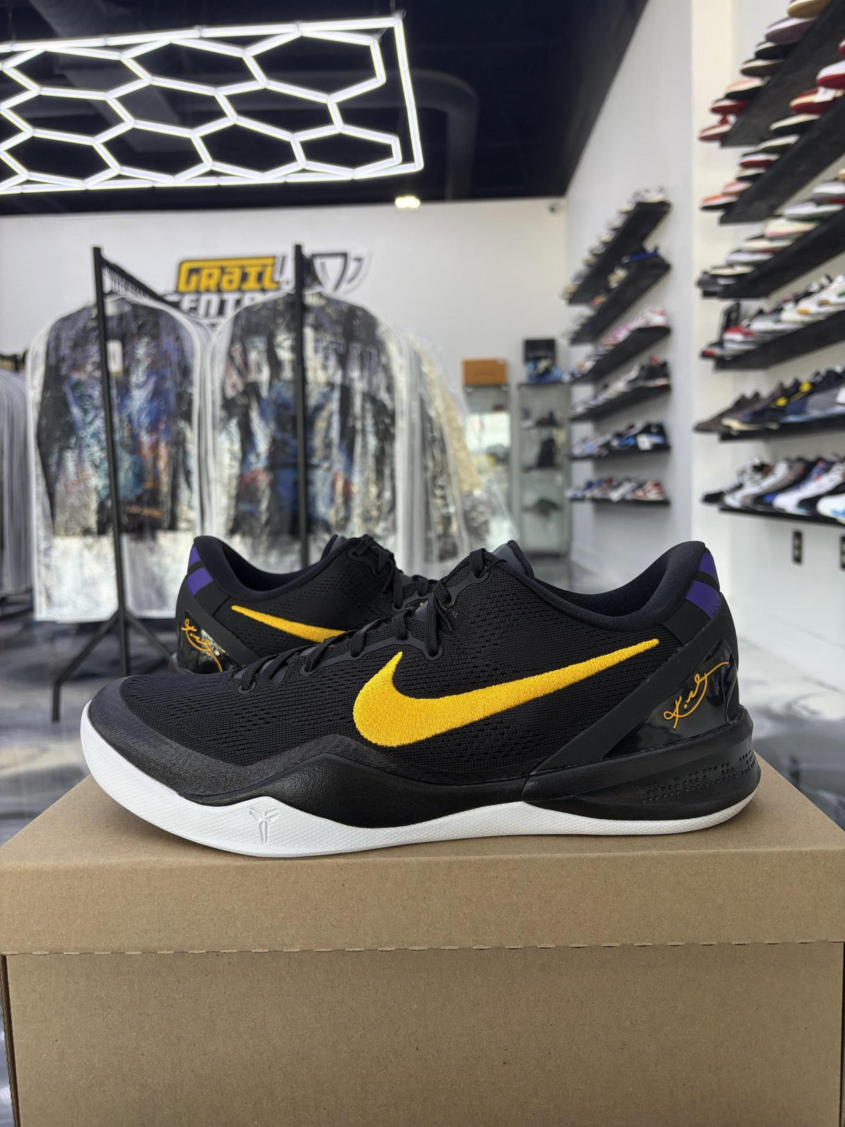Nike Kobe 8 "Lakers Away" Used Size 11.5