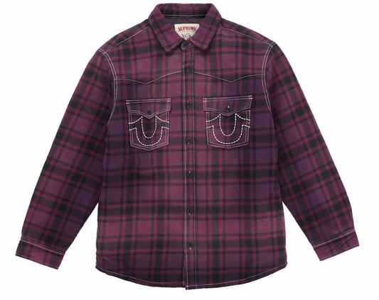 Supreme X True Religion Quilted Flannel "Purple"