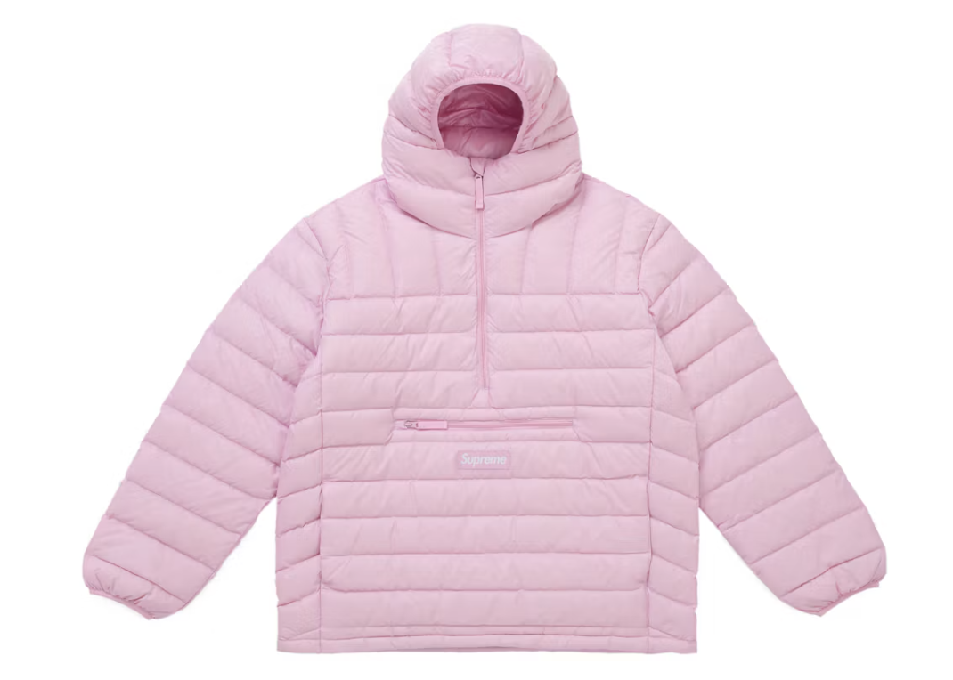 Supreme Micro Down Half Zip Puffer Jacket "Pink"