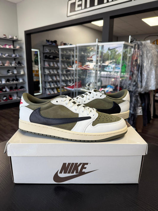 Jordan 1 Low x Travis Scott "Medium Olive" Used Size 12