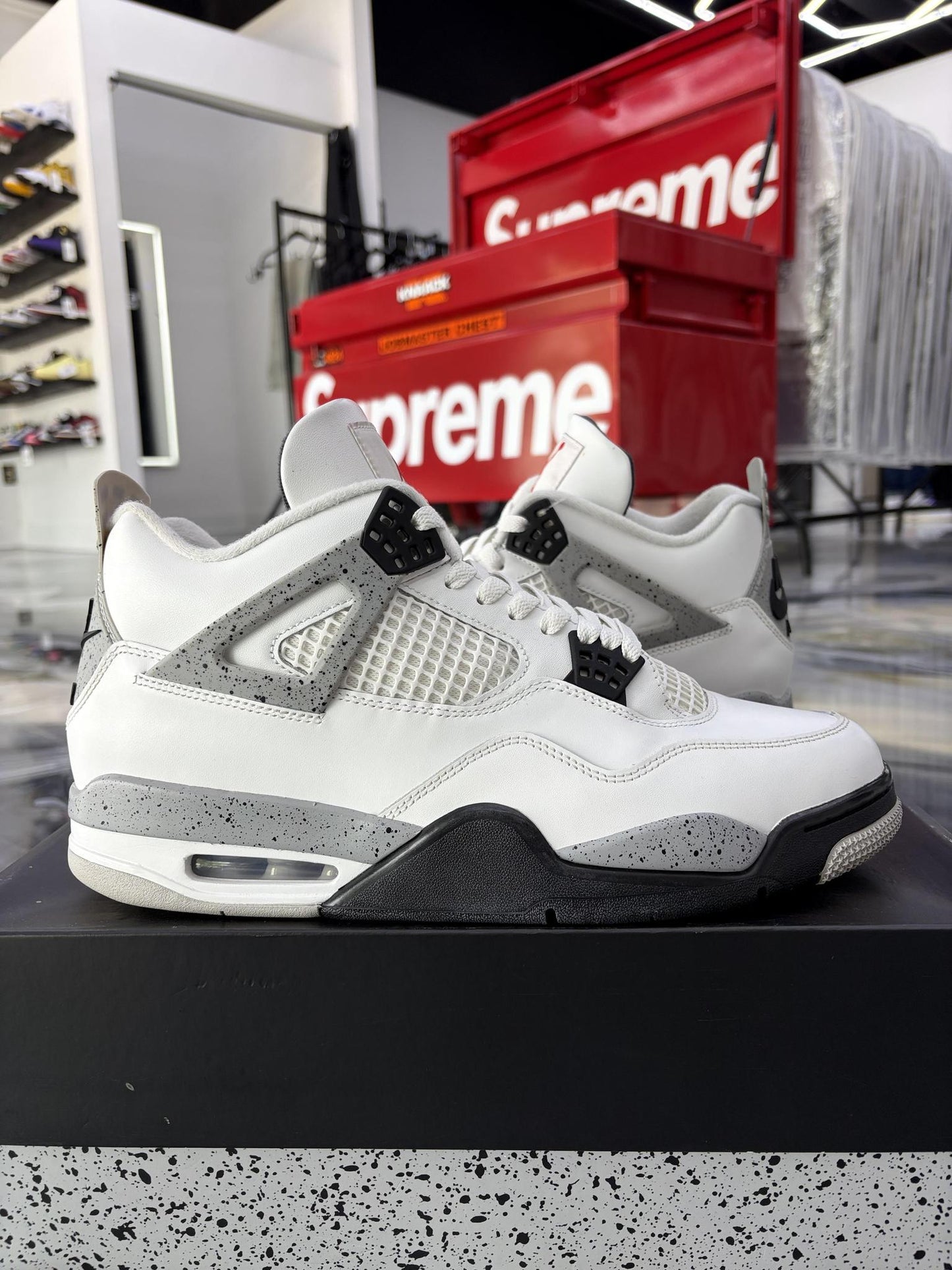 Jordan 4 "White Cement" Used Size 12