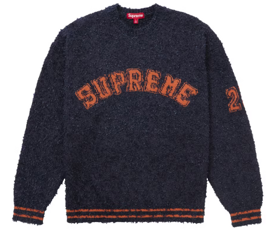 Supreme Textured Arc Sweater "Navy/Orange"