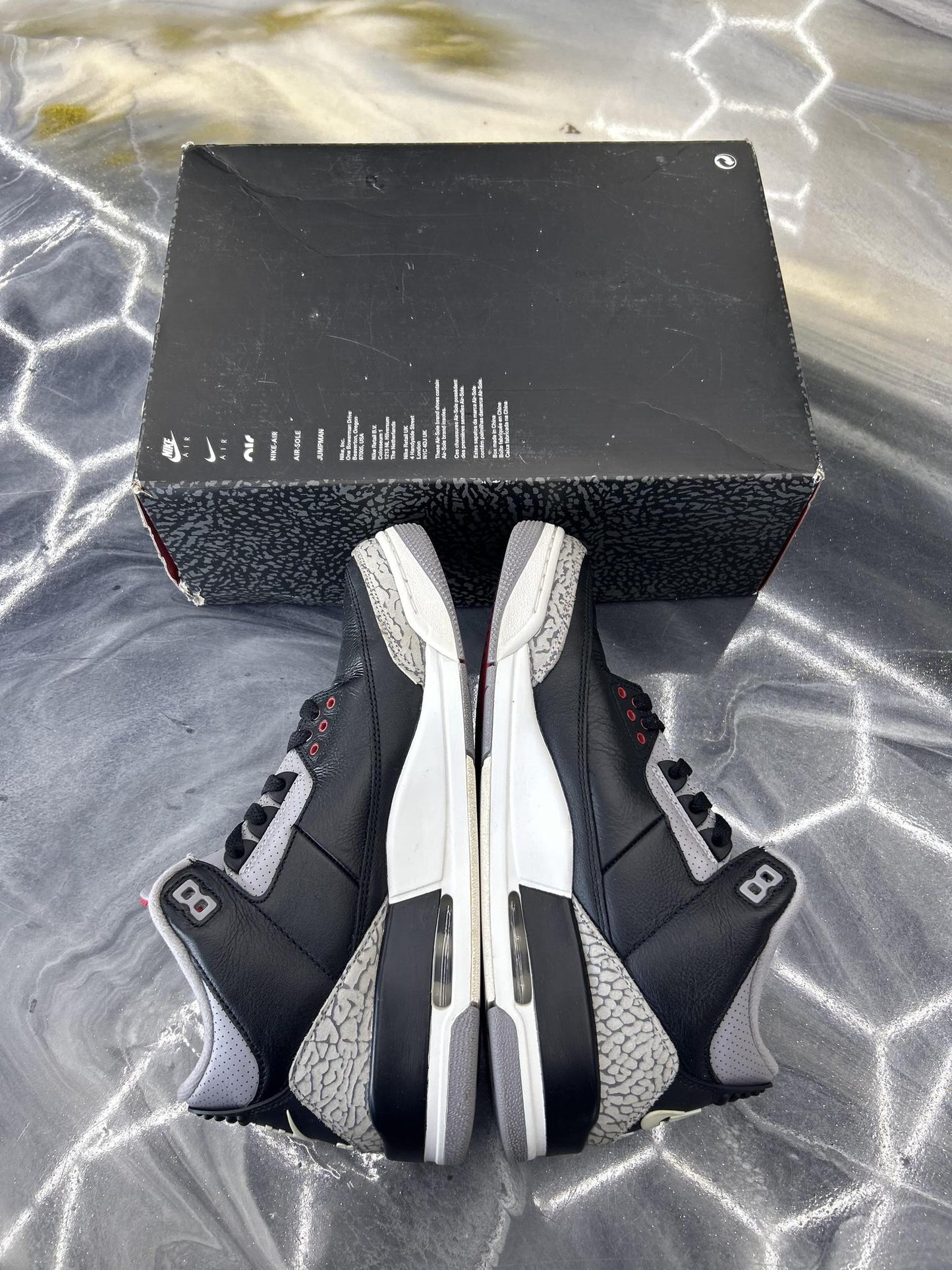 Jordan 3 "Black Cement" Used Size 9.5