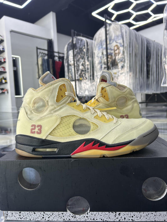 Jordan 5 x Off White "Sail" Used Size 14