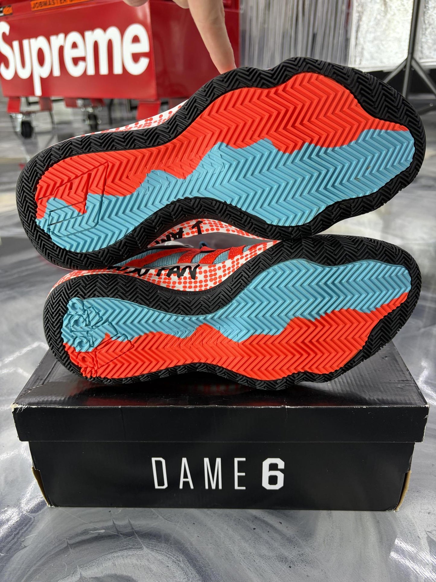 Adidas Dame 6 "Pusha T" Used Size 10