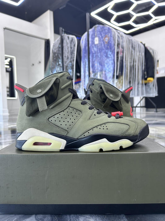 Jordan 6 x Travis Scott "Olive" Used Size 10.5