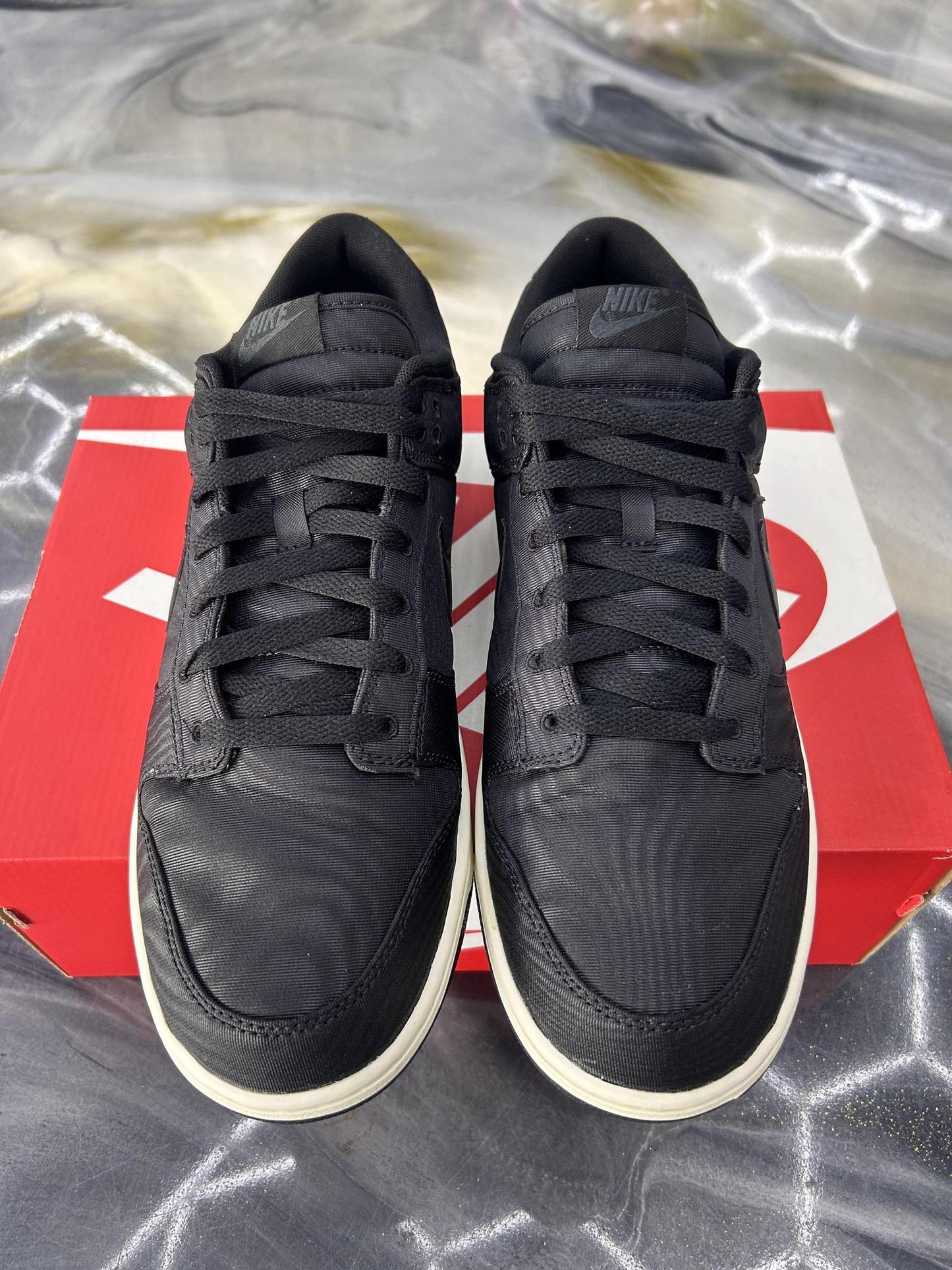 Nike Dunk Low "Black Canvas" Used Size 11.5