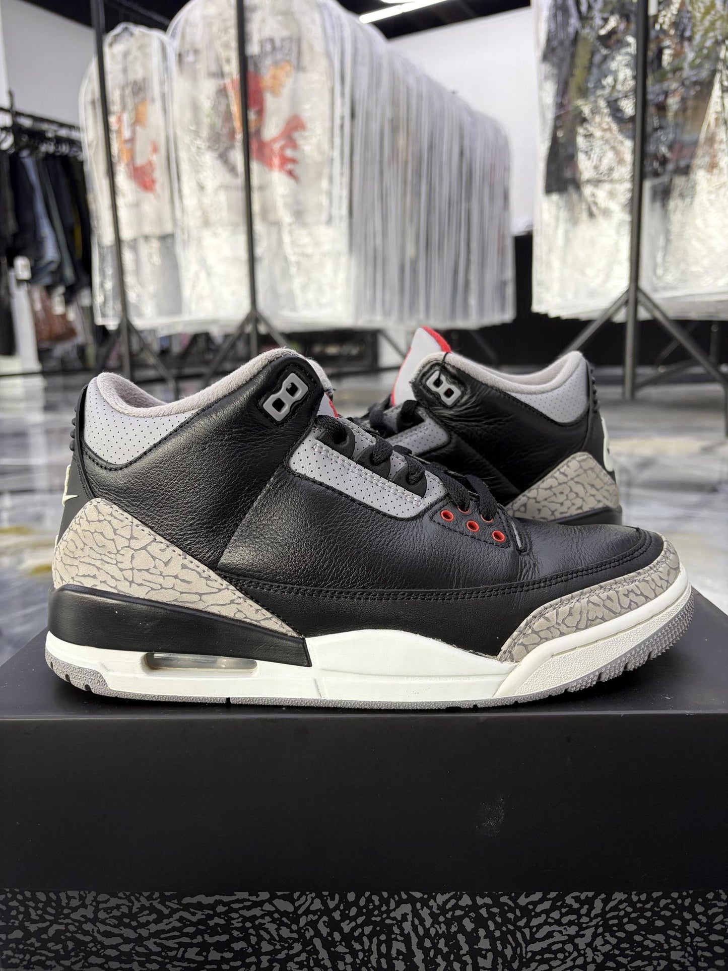 Jordan 3 "Black Cement" Used Size 9