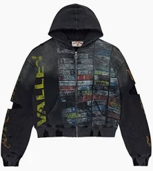 Vale Glitch Zip Up "Black"