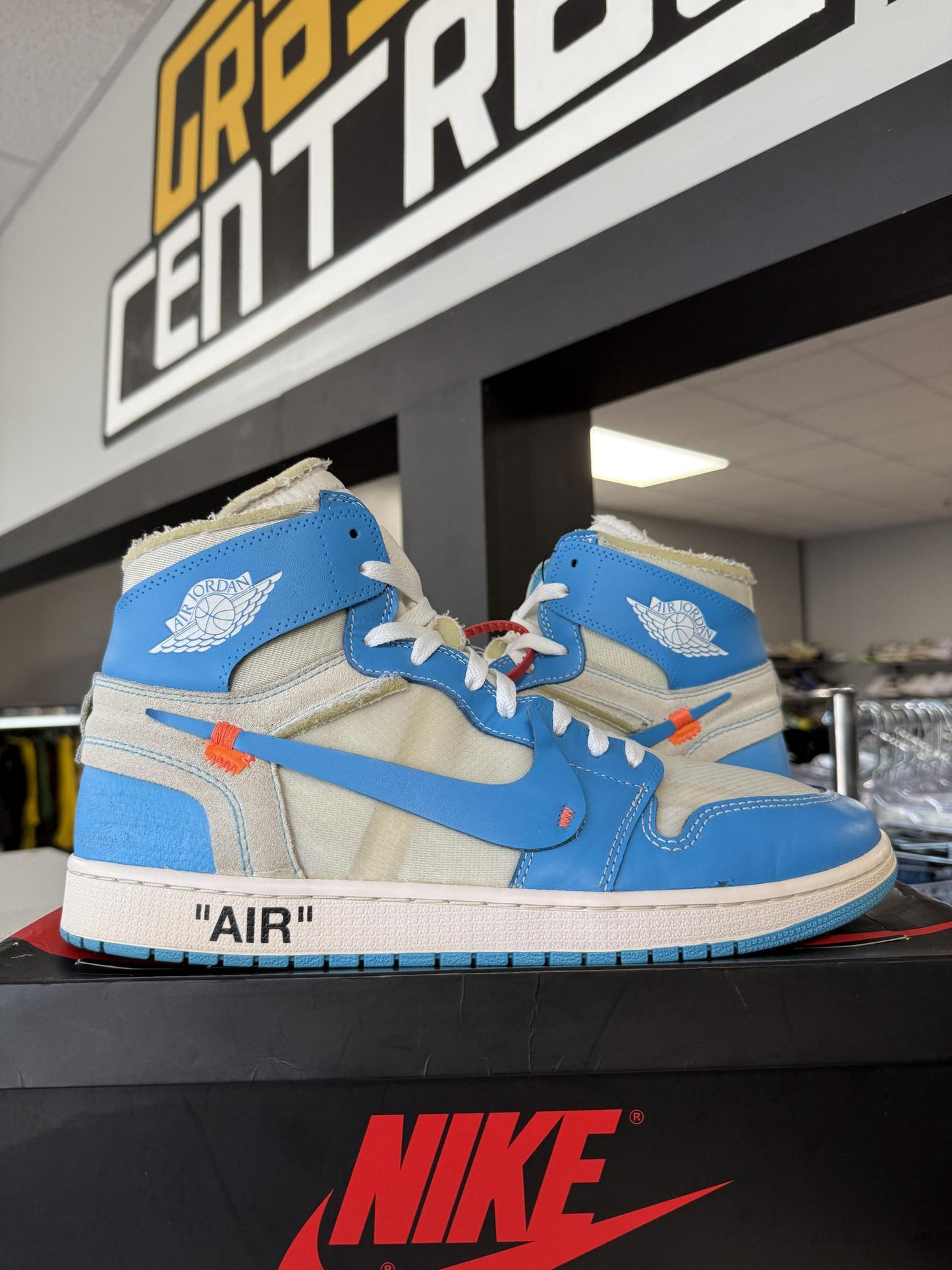 Jordan 1 High Off White "UNC" Used Size 14
