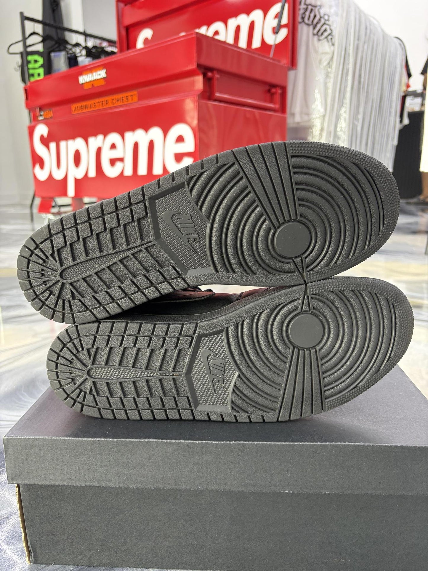 Jordan 1 Mid "Triple Black" Used Size 12