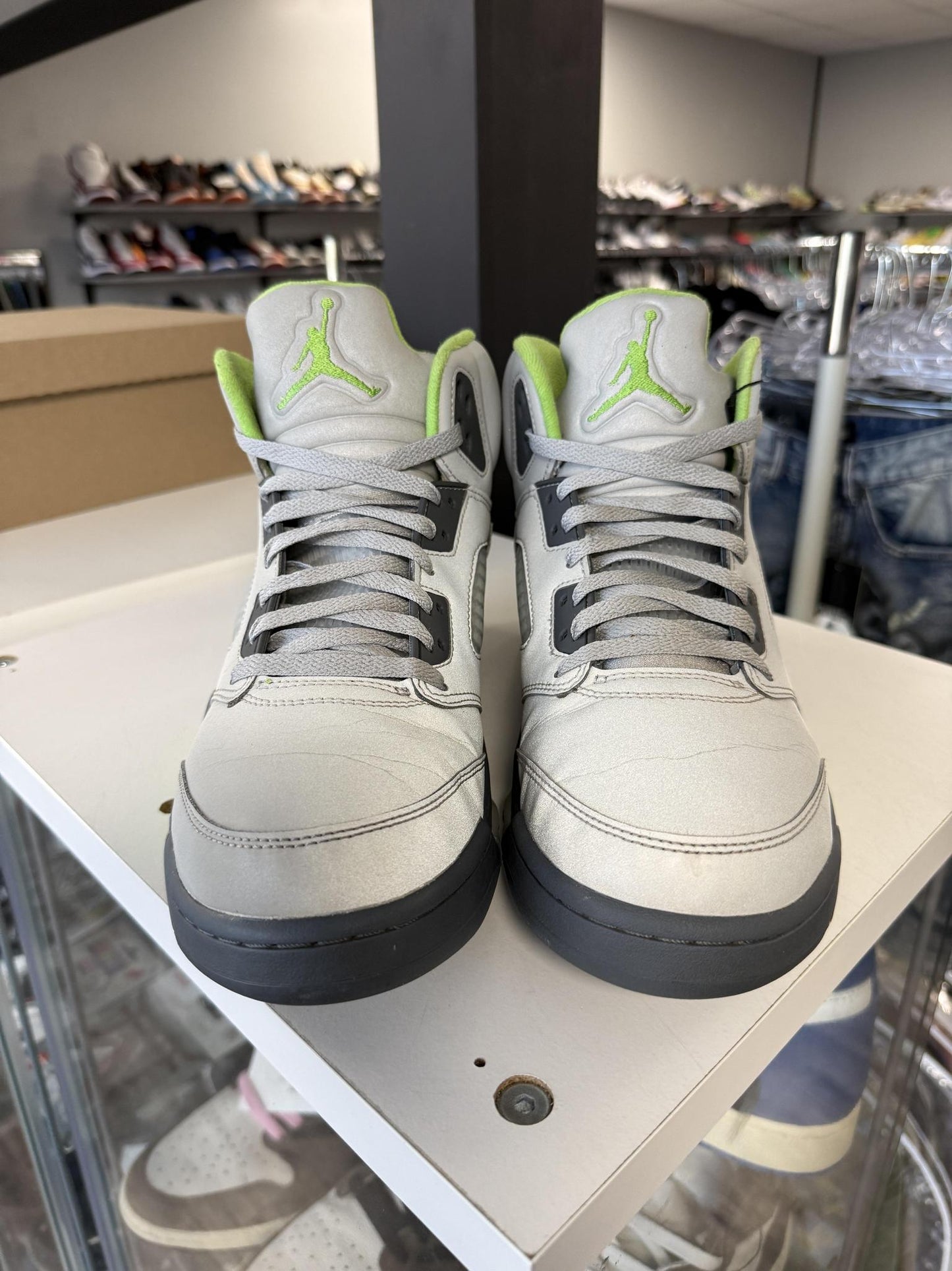 Jordan 5 "Green Bean" Used Size 11.5