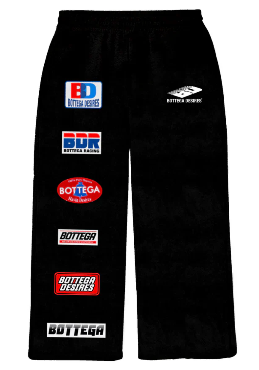 Bottega Desires Patch Sweatpants "Black"
