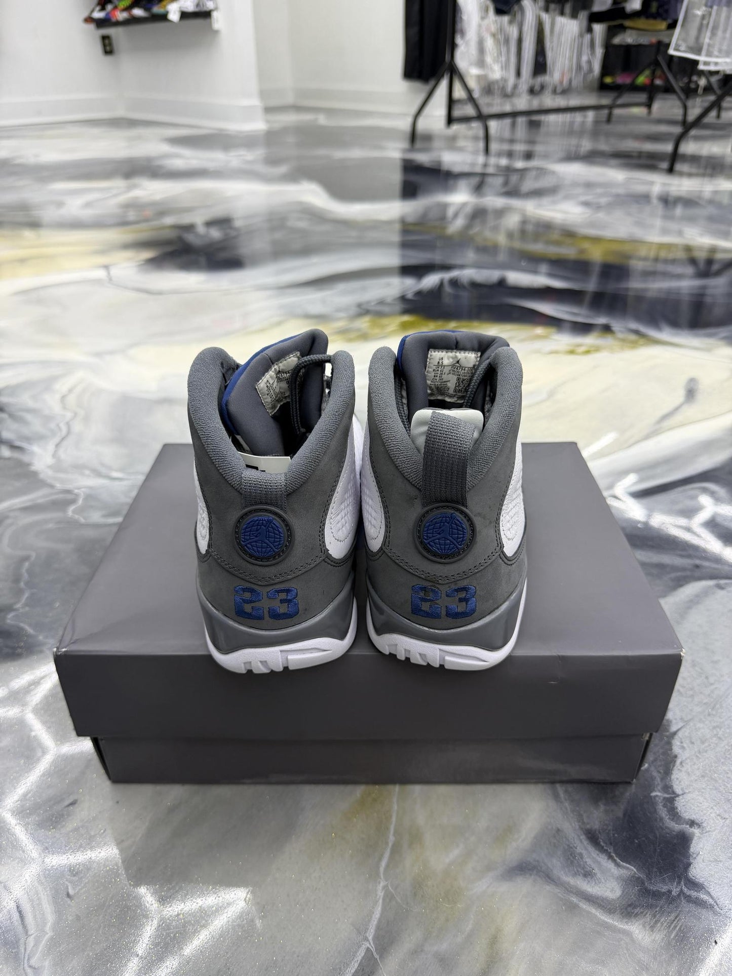 Jordan 9 Retro Flint Grey Used Size 8.5