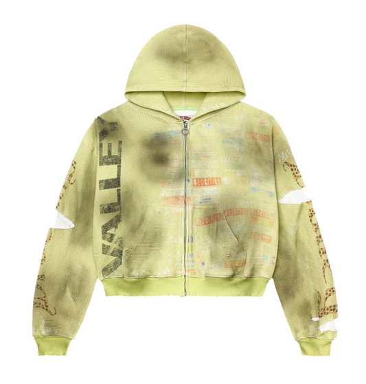 Vale Glitch Zip Up "Hack Green"