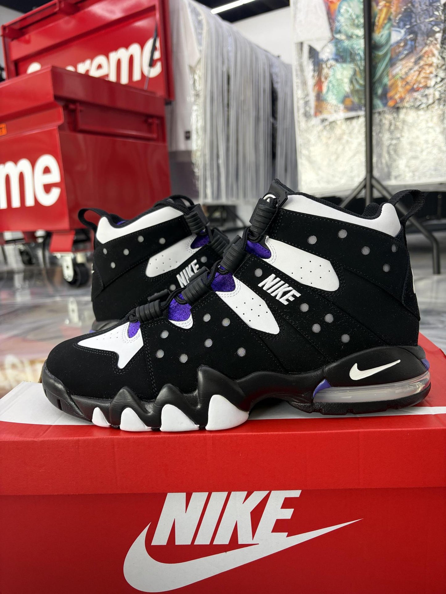 Nike Air Max2 CB '94 "Black White Purple" Used Size 10.5