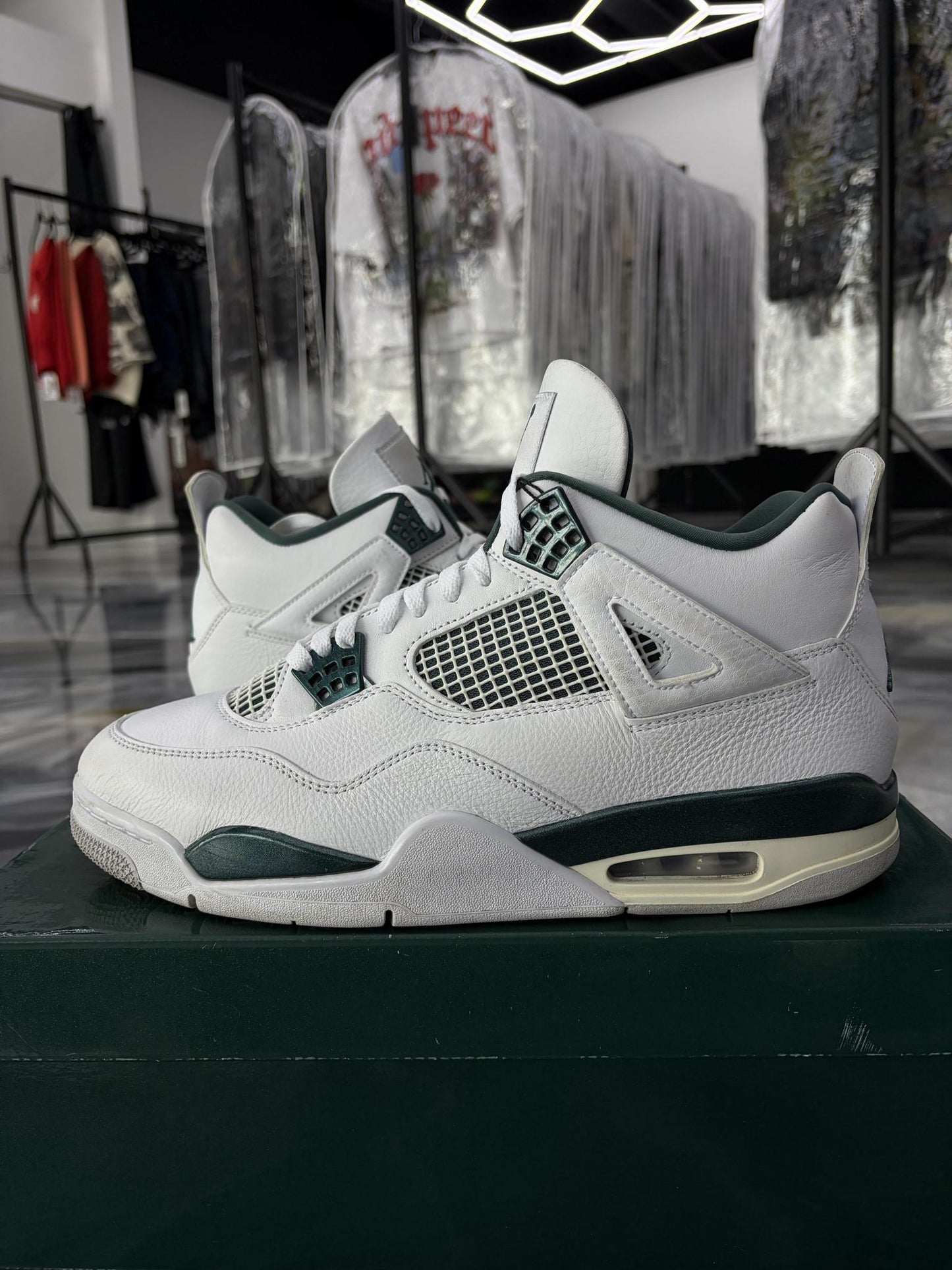 Jordan 4 "Oxidized Green" Used Size 11.5