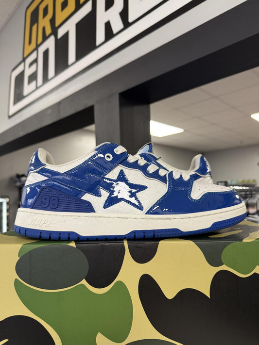 Bape Sk8 Sta "Patent Blue" Used Size 10