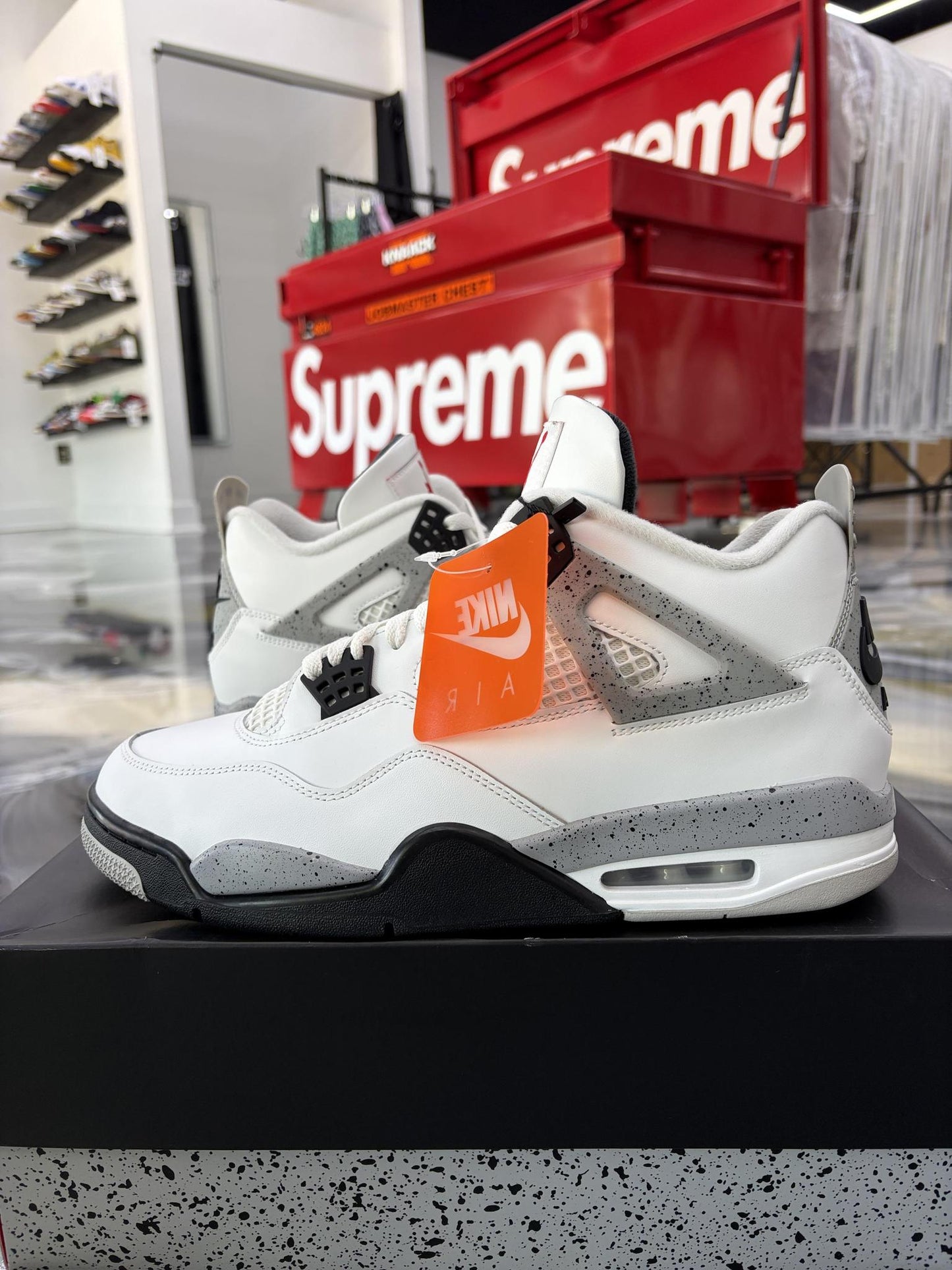 Jordan 4 "White Cement" Used Size 12