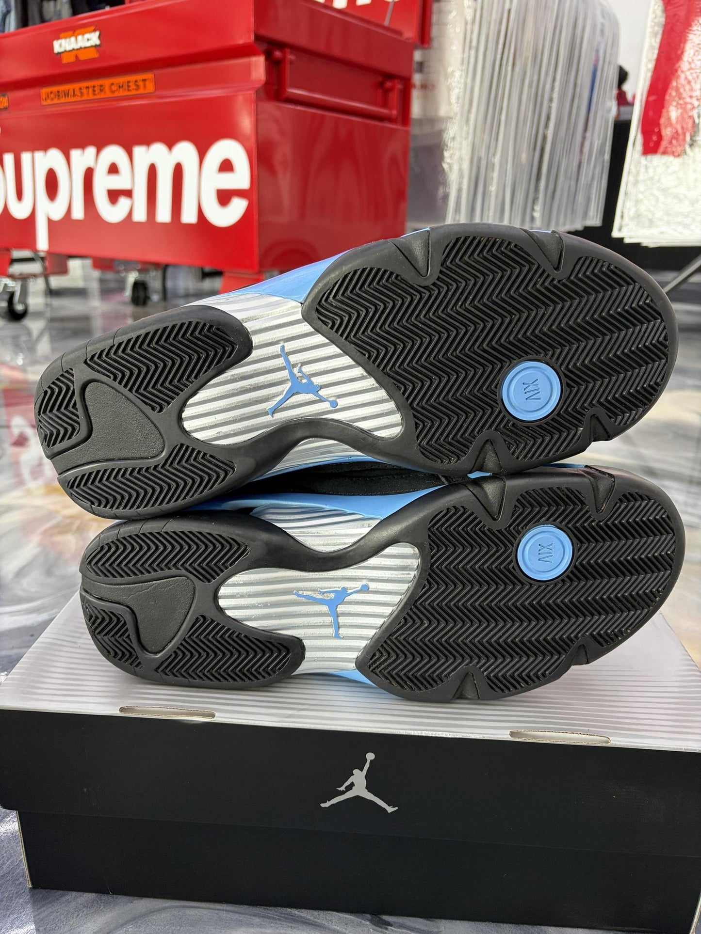 Jordan 14 "University Blue" Used Size 14