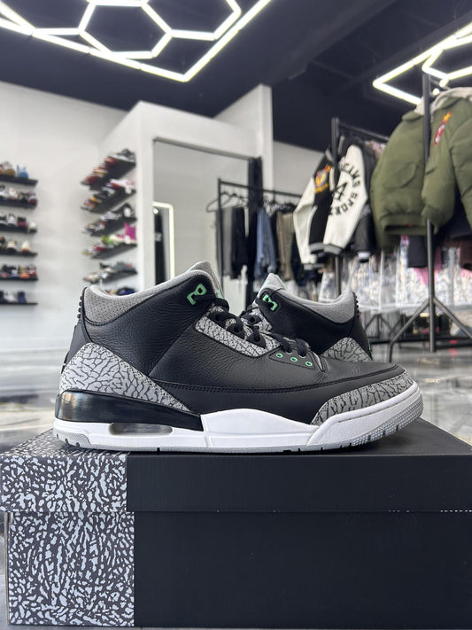 Jordan 3 "Green Glow" Used Size 13