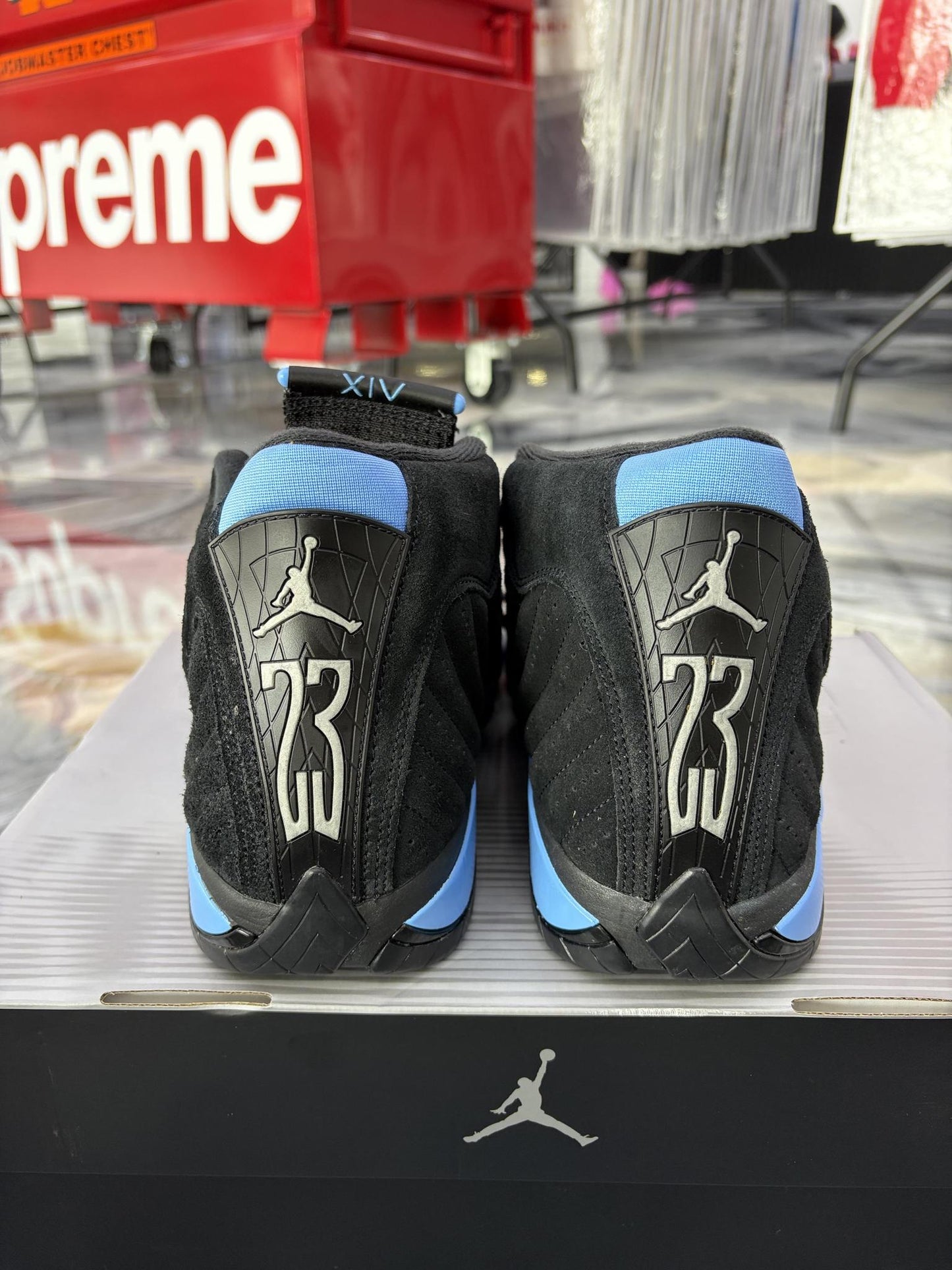 Jordan 14 "University Blue" Used Size 14