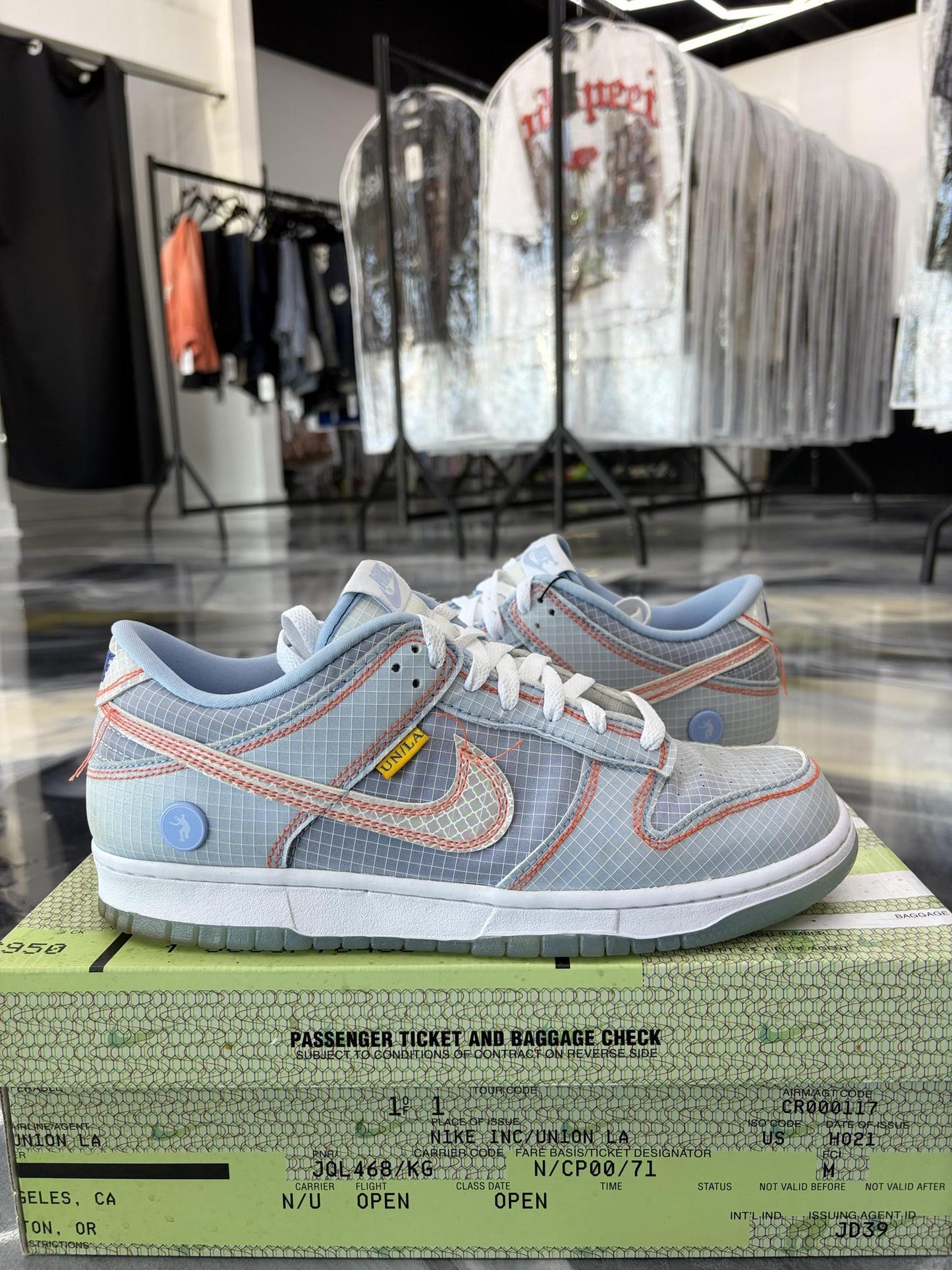 Nike Dunk Low Union "Argon" Used Size 9