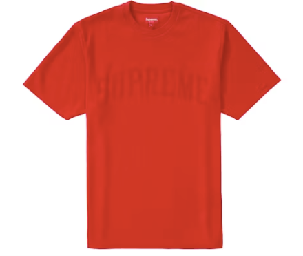 Supreme Chenille Arc Logo Tee "Red"