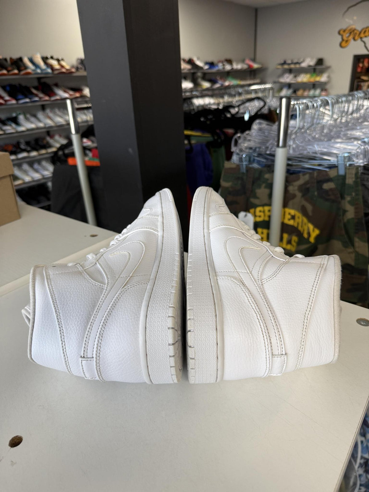 Jordan 1 Mid "Triple White" Used Size 10