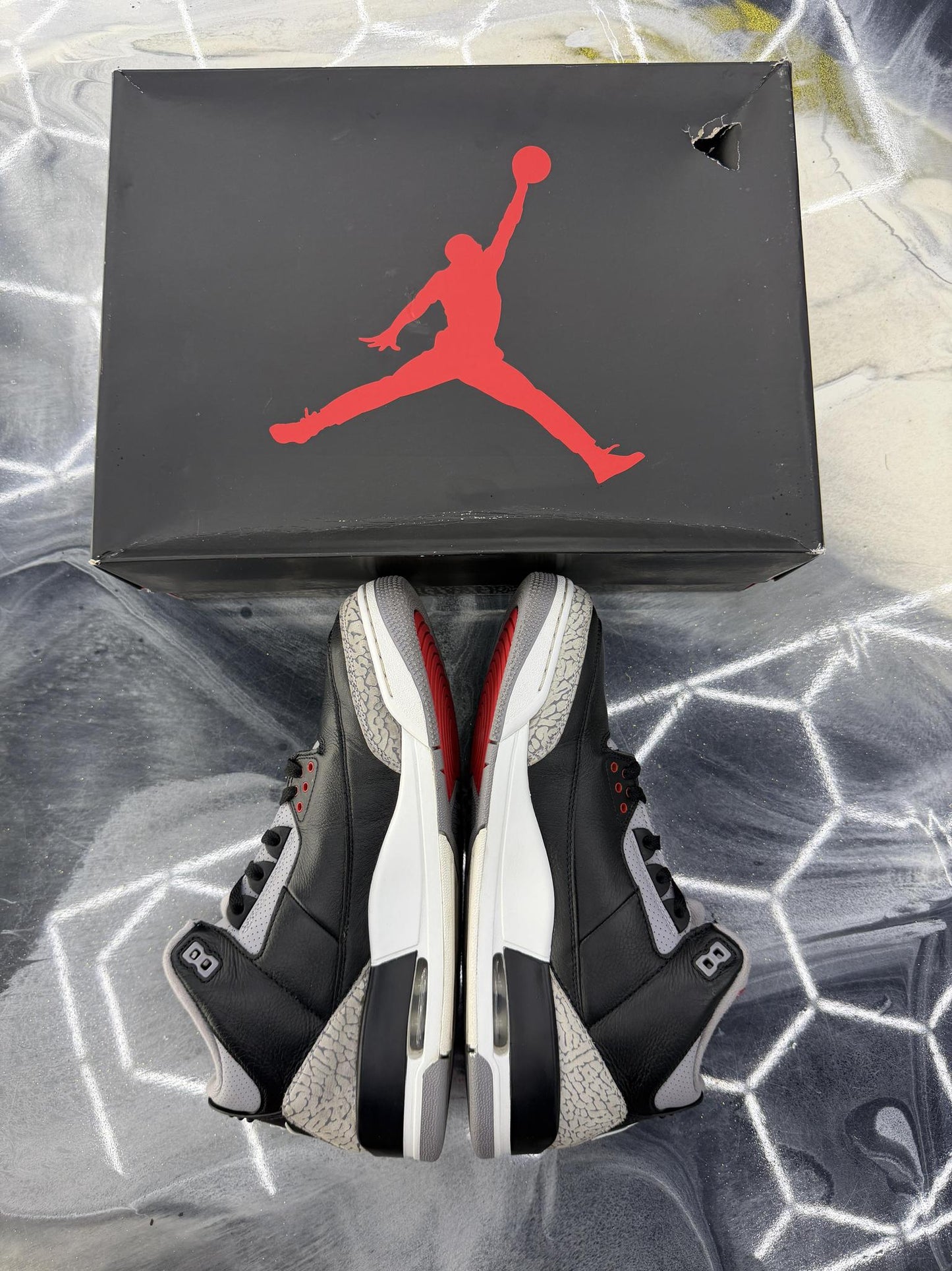 Jordan 3 "Black Cement" Used Size 13