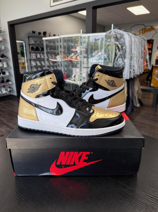 Jordan 1 "Black Metallic Gold" Used Size 13