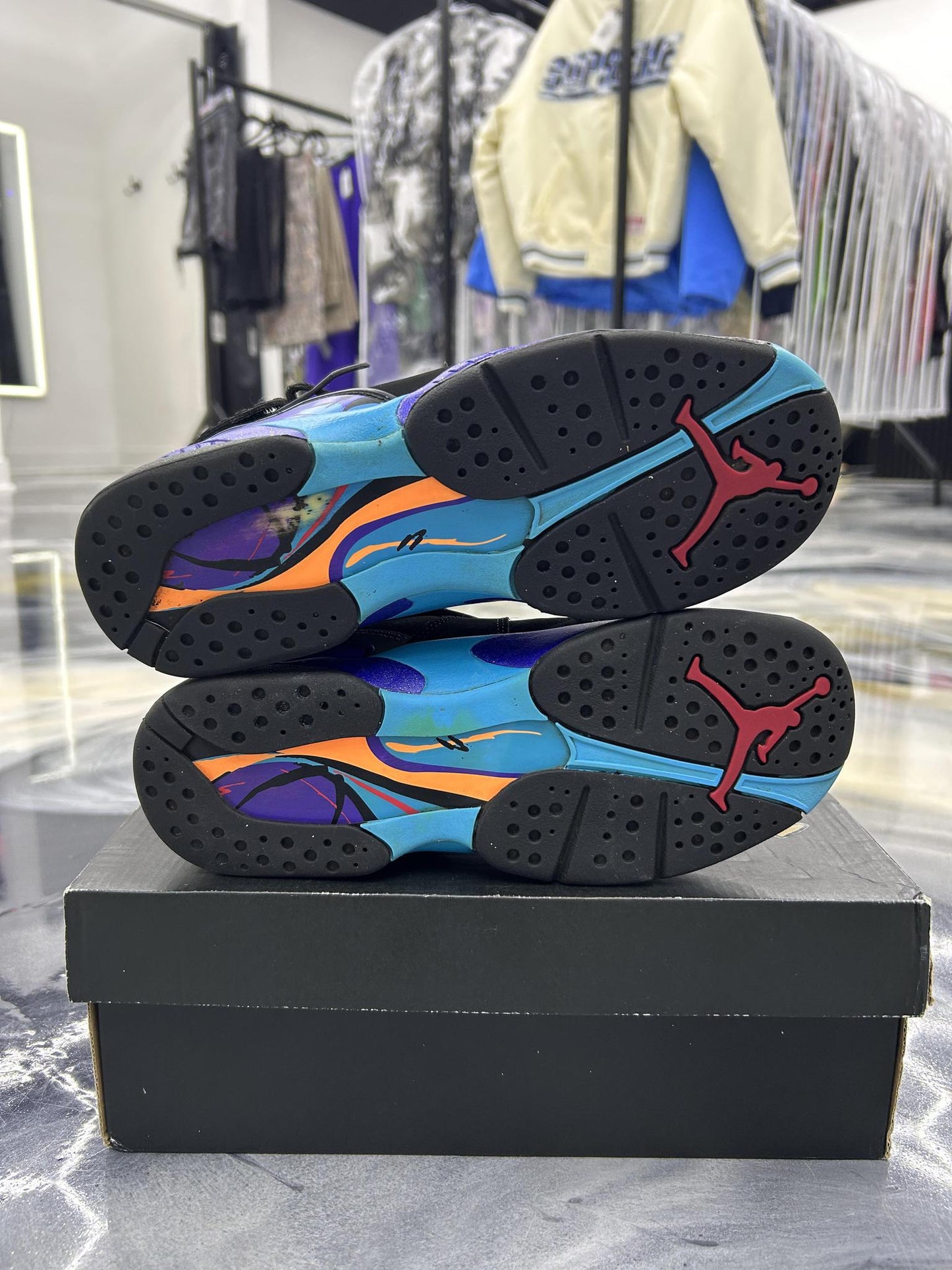 Jordan 8 "Aqua" Used Size 5.5Y/7W
