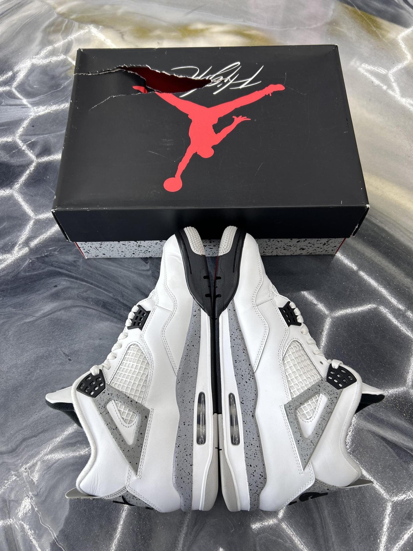 Jordan 4 "White Cement" Used Size 11