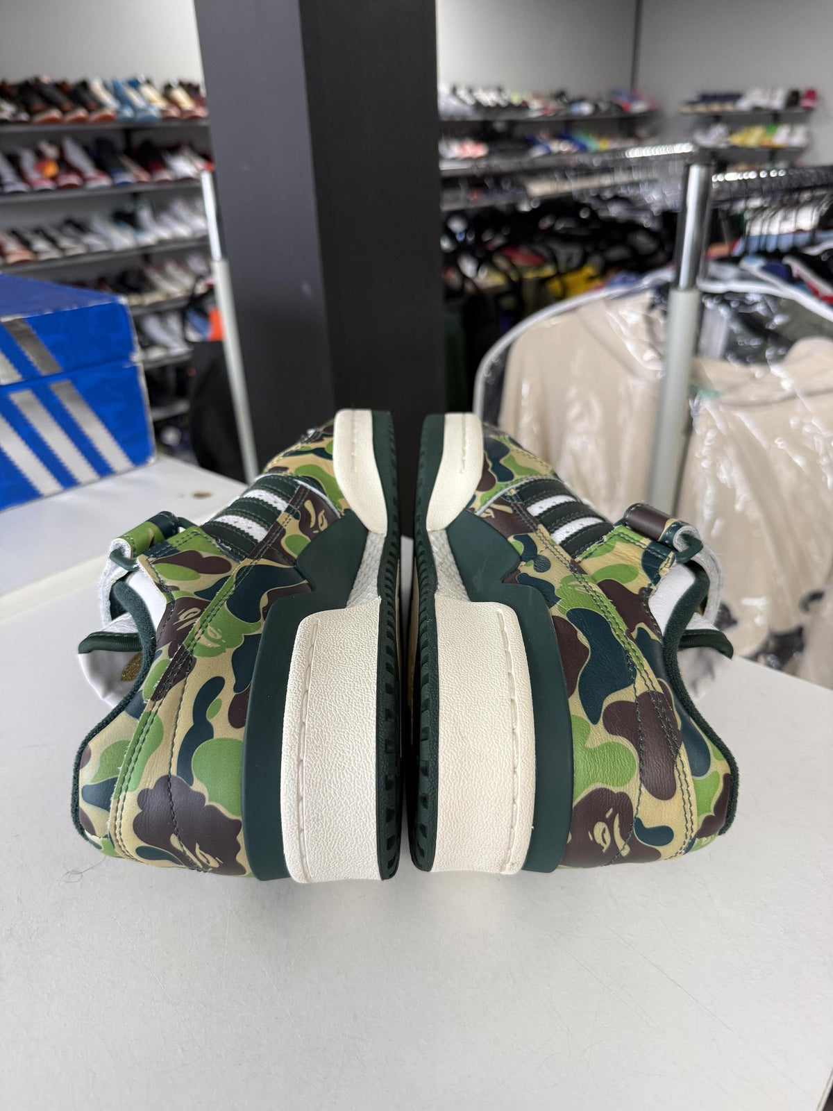 Adidas Forum 84 X Bape "Green Camo" Used Size 7.5