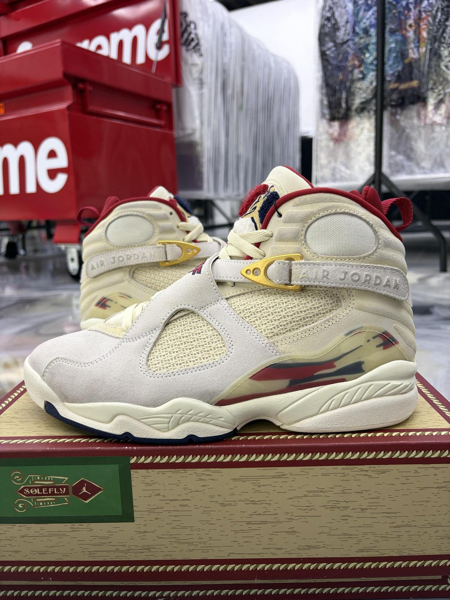 Jordan 8 "Solefly" Used Size 9