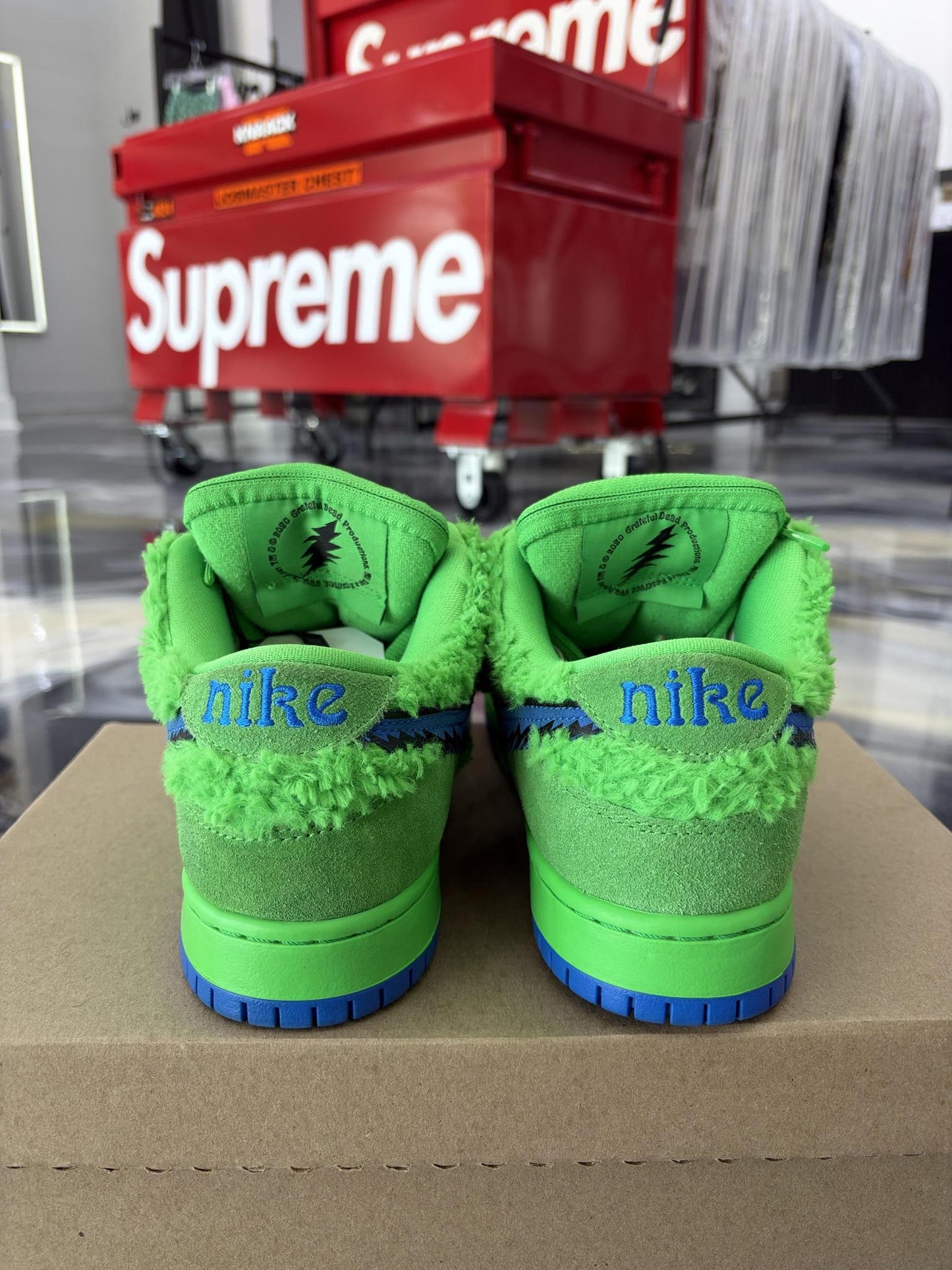 Nike SB Dunk Low "Grateful Dead Bears Green" Used Size 8.5