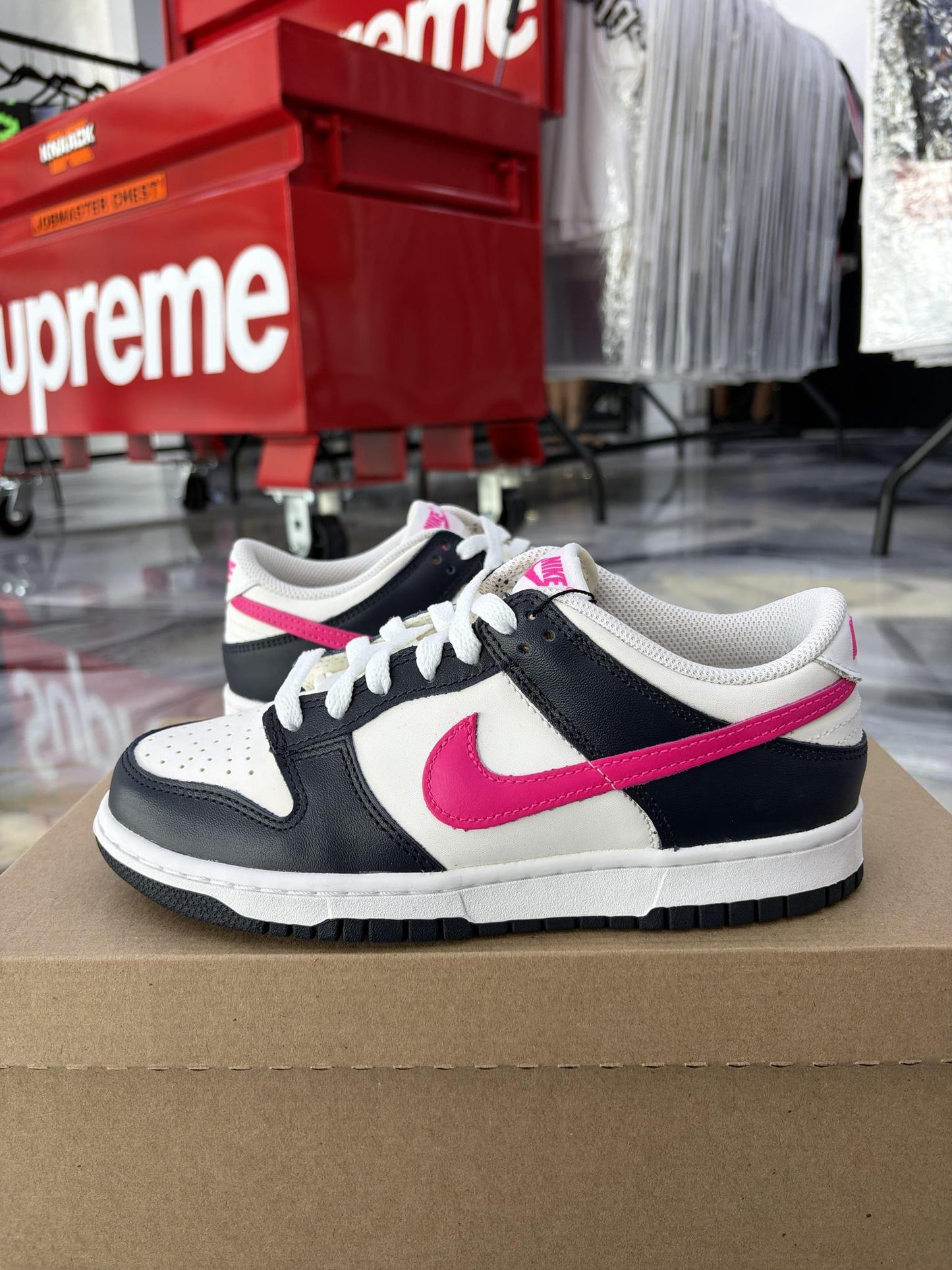 Nike Dunk Low "Obsidian Fierce Pink" Used Size 6Y/7.5W