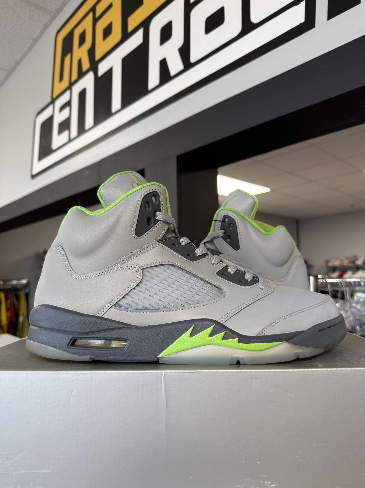 Jordan 5 "Green Bean" Used Size 13