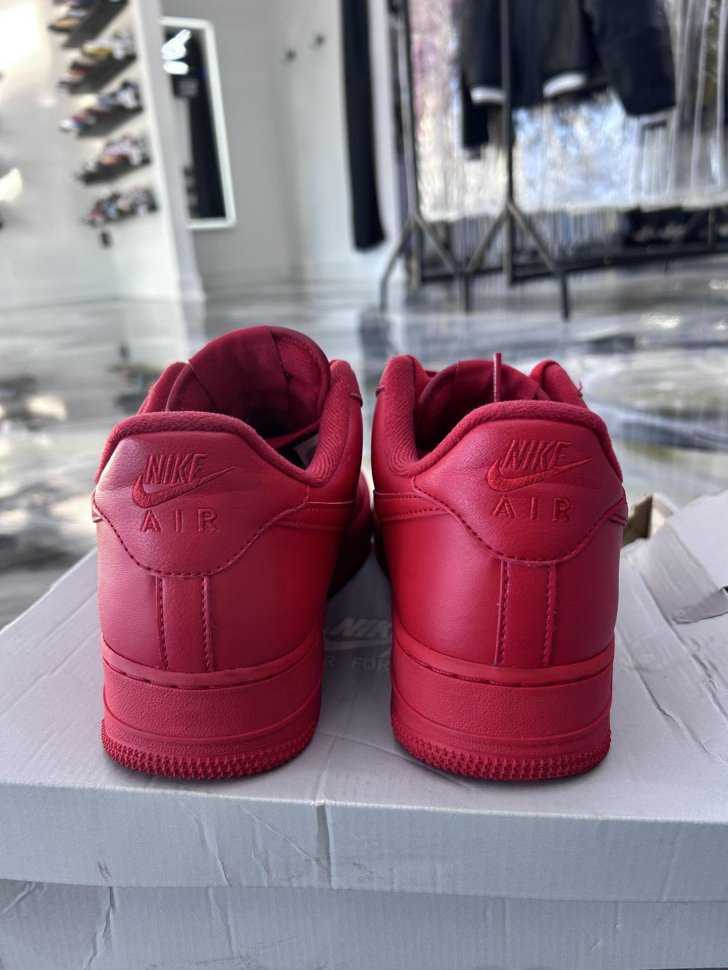 Nike Air Force 1 "Triple Red" Used Size 10.5