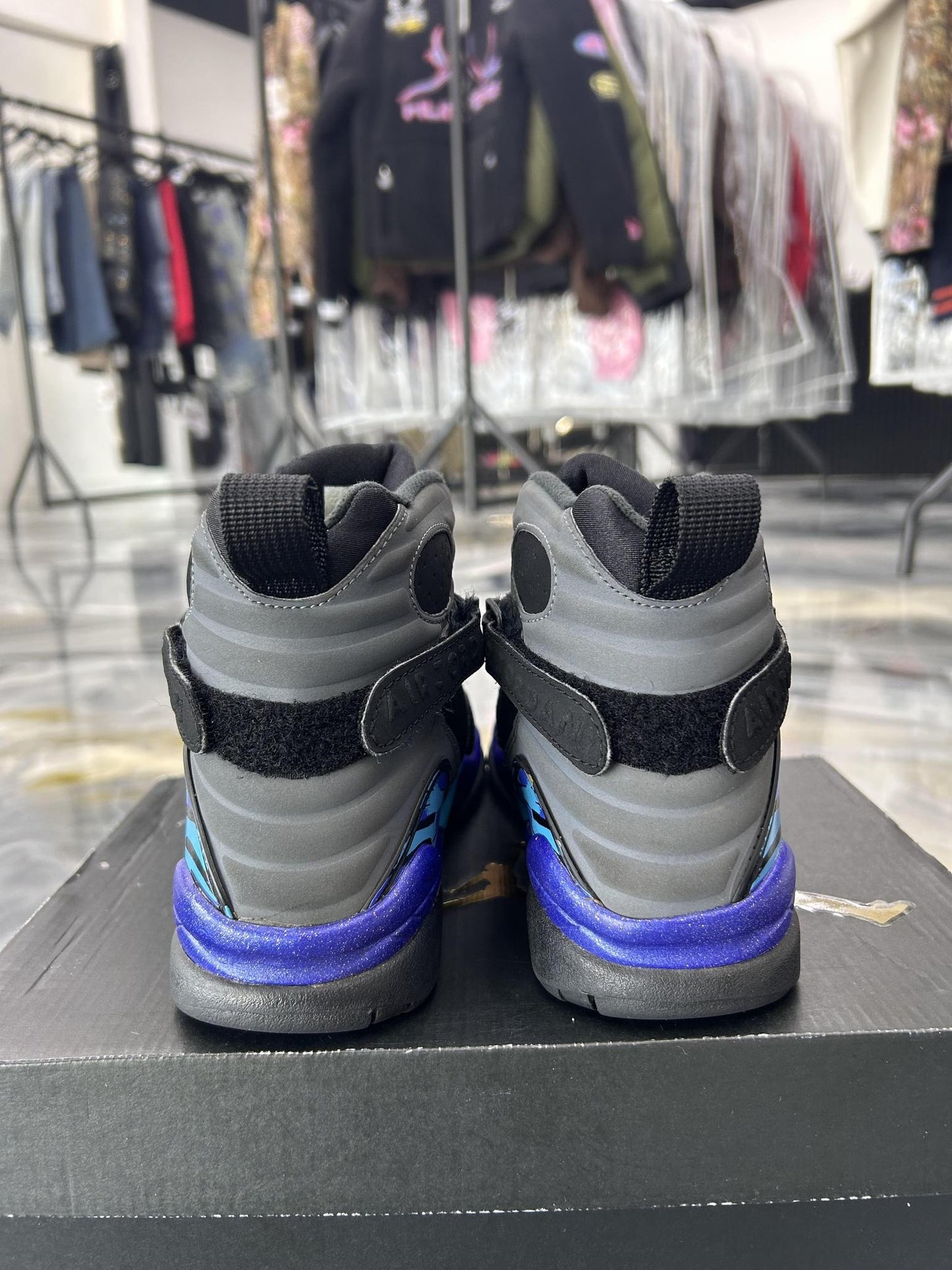 Jordan 8 Aqua Used Size 5.5Y/7W