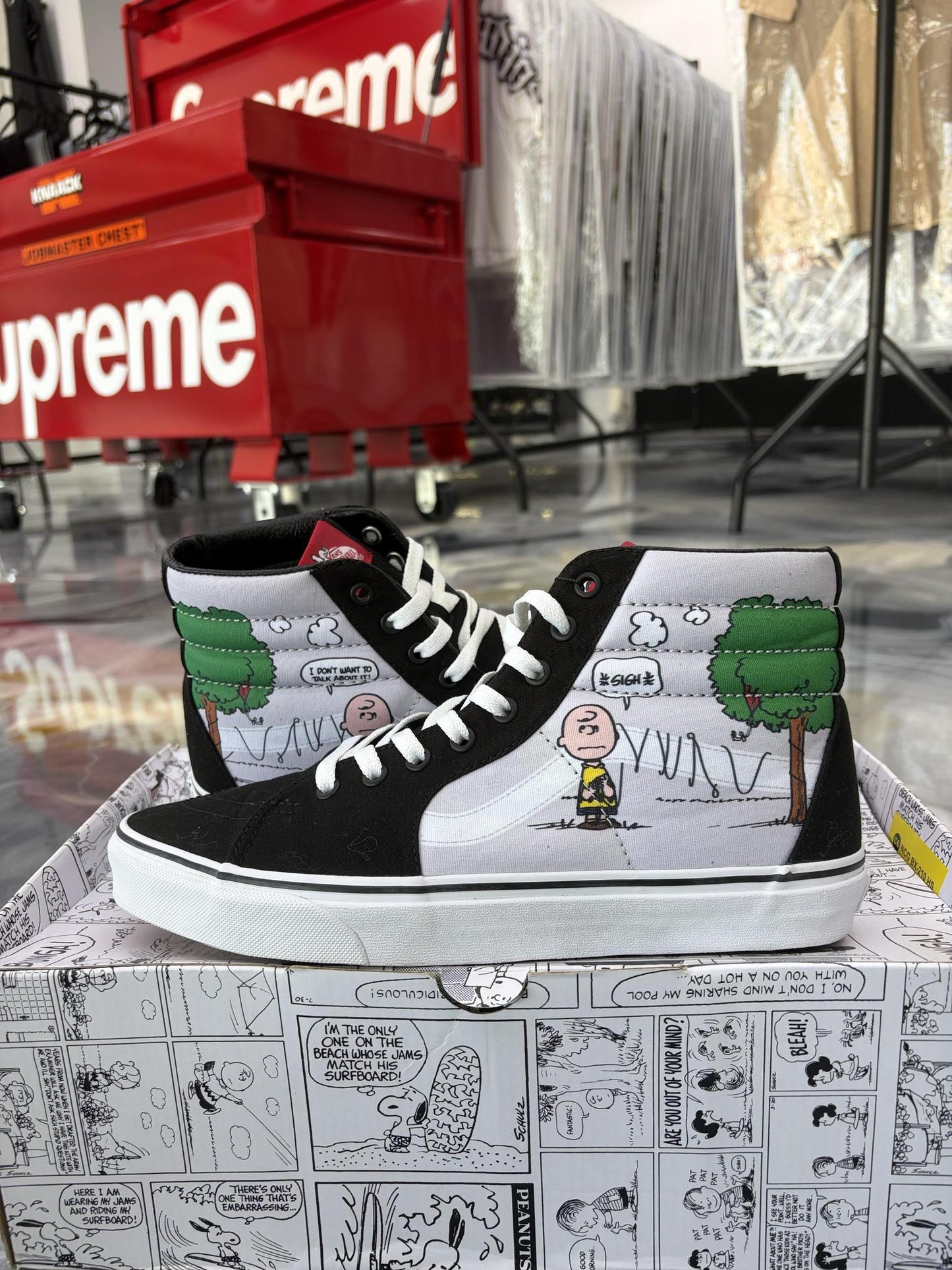 Vans Sk8 Hi "Peanuts" Used Size 9.5